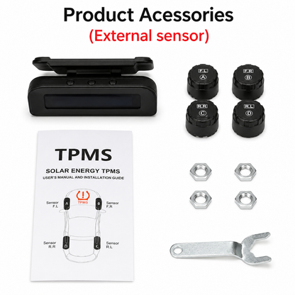 Solar Powered Tyre Pressure Monitoring System - Car + 4WD + Caravan TPMS