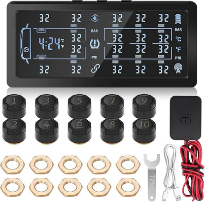 8 Wheel TPMS - Car + 4WD + Caravan + Truck TPMS