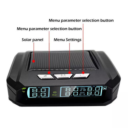 Solar Powered Tyre Pressure Monitoring System - Car + 4WD + Caravan TPMS