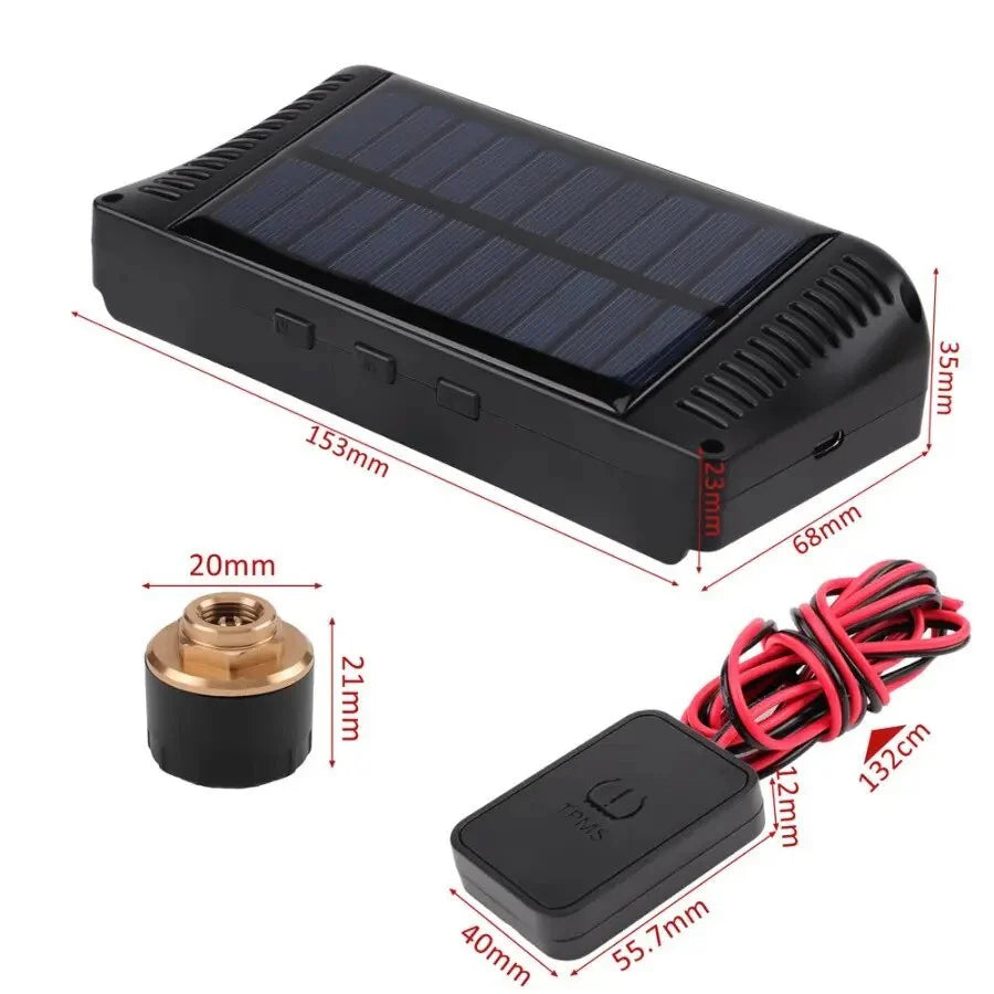 Solar Powered Tyre Pressure Monitoring System - Car + 4WD + Caravan TPMS