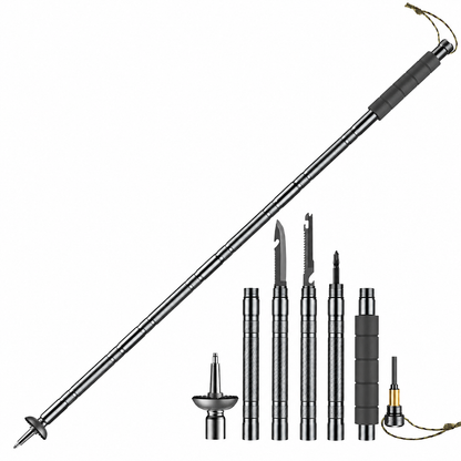 15-IN-1 Tactical Hiking Stick With Integrated Survival Kit