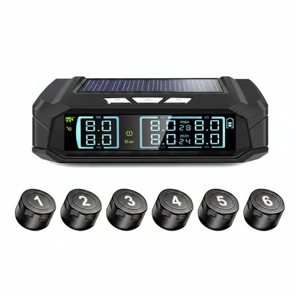 Solar Powered Tyre Pressure Monitoring System - Car + 4WD + Caravan TPMS