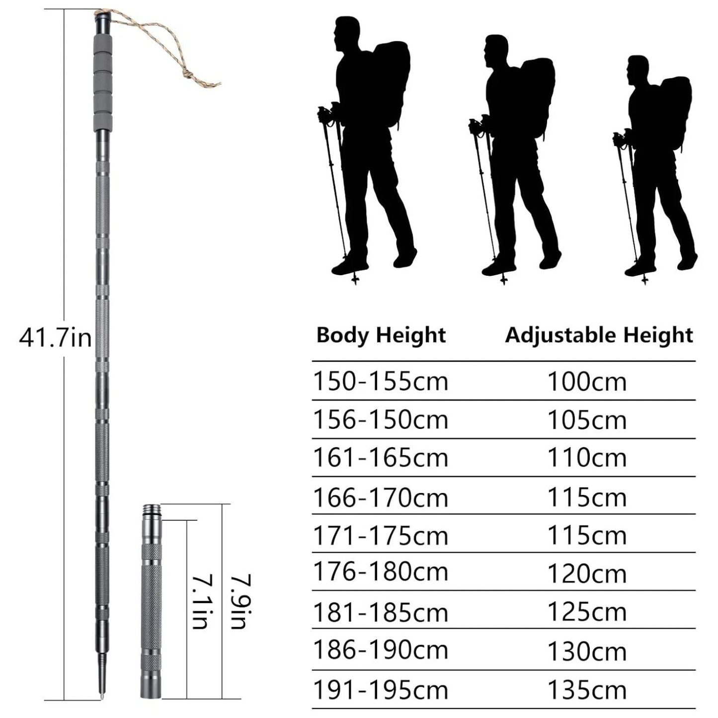 Tactical Hiking Stick With Integrated Survival Kit
