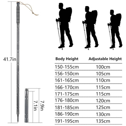 Tactical Hiking Stick With Integrated Survival Kit