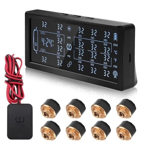 8 Wheel TPMS - Car + 4WD + Caravan TPMS