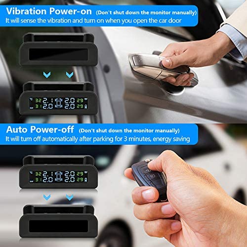 Solar Powered Tyre Pressure Monitoring System - Car + 4WD + Caravan TPMS