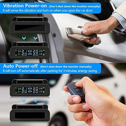 Solar Powered Tyre Pressure Monitoring System - Car + 4WD + Caravan TPMS