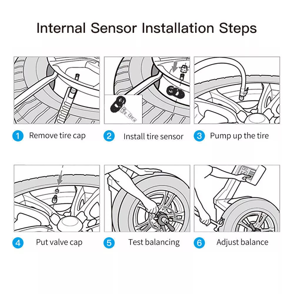 6 Wheel TPMS - Car + 4WD + Caravan TPMS