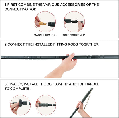 Tactical Hiking Stick With Integrated Survival Kit