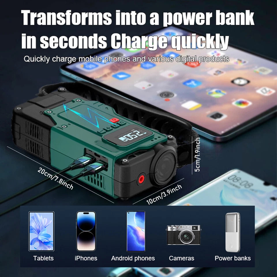 5-IN-1 JUMP STARTER + AIR COMPRESSOR