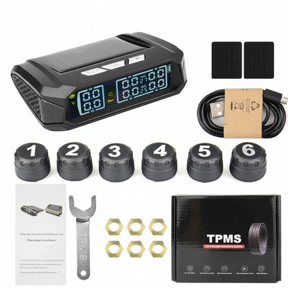 Solar Powered Tyre Pressure Monitoring System - Car + 4WD + Caravan TPMS