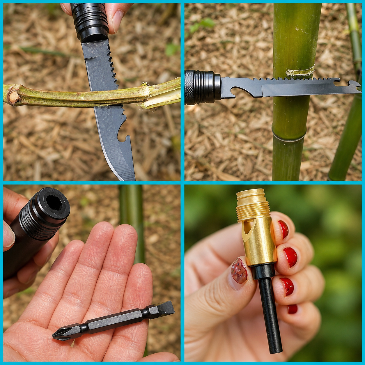 Tactical Hiking Stick With Integrated Survival Kit