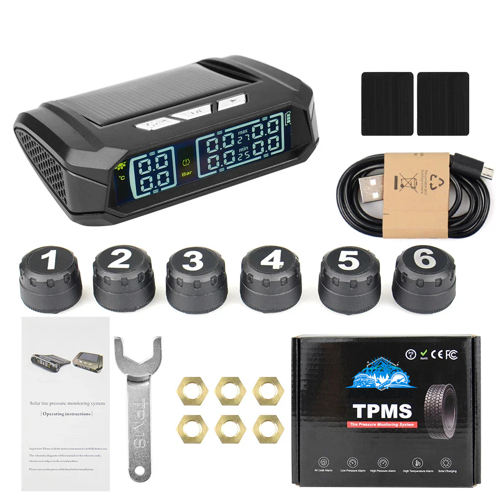 6 Wheel TPMS - Car + 4WD + Caravan TPMS