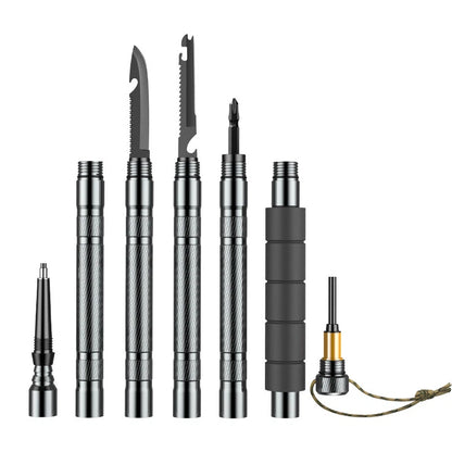 Tactical Hiking Stick With Integrated Survival Kit
